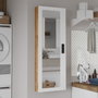 Hanah Home Estantería para Baño Lun1-Aw Pino Atlántico y Blanco